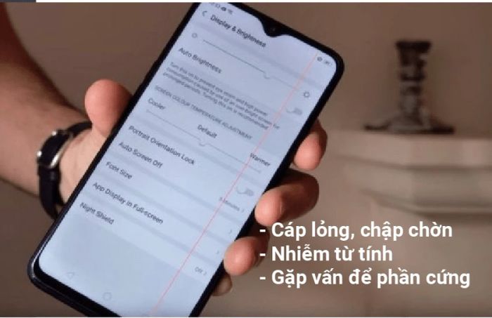 Các nguyên nhân khiến màn hình điện thoại Oppo bị sọc ngang, sọc dọc và sọc đen
