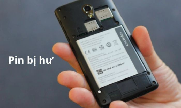Điện thoại Oppo bị tắt nguồn liên tục do pin hỏng