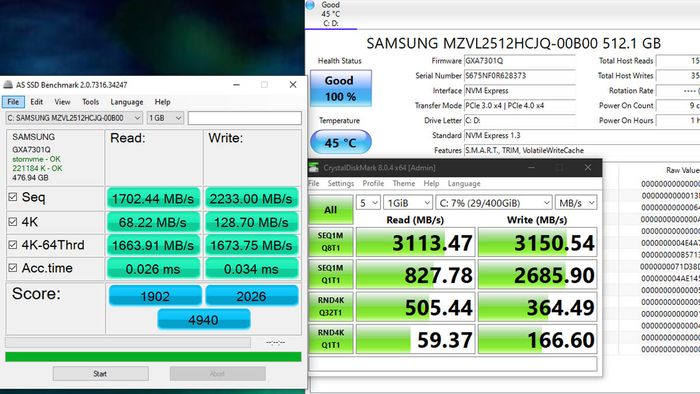 So sánh CrystalDiskMark với AS SSD Benchmark và ATTO Disk Benchmark