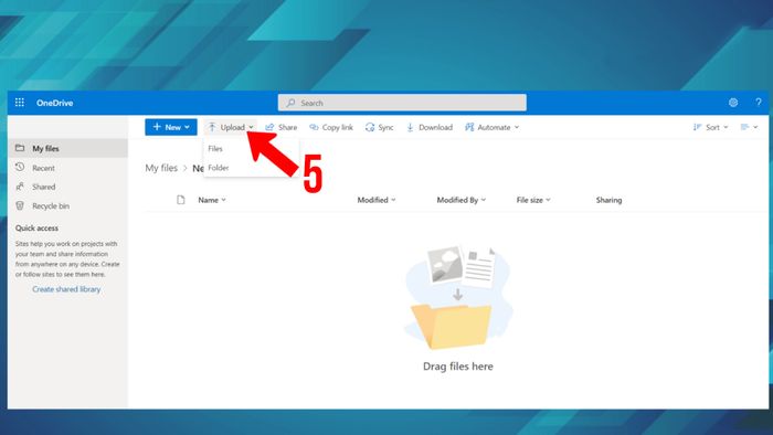 Cách tải tệp lên dịch vụ đám mây của Microsoft