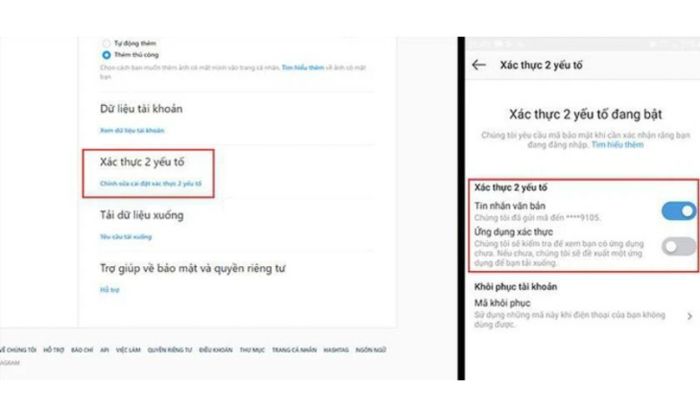 Xác thực 2 yếu tố giúp tăng cường bảo mật cho tài khoản Instagram của bạn.