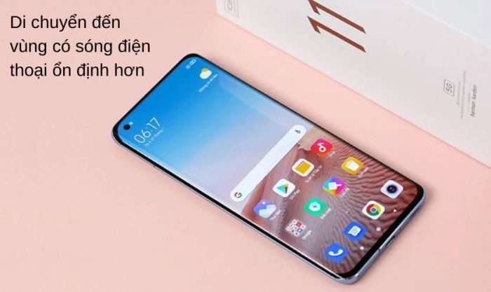 Hãy di chuyển đến khu vực có sóng ổn định hơn