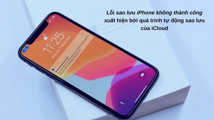 lỗi sao lưu iPhone không thành công
