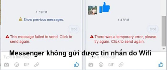 Vì sao Facebook không thể gửi được tin nhắn?