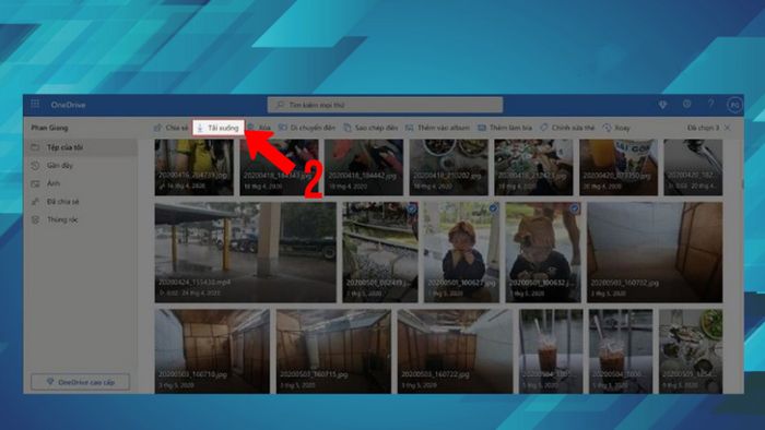 Hướng dẫn tải tệp từ OneDrive về thiết bị