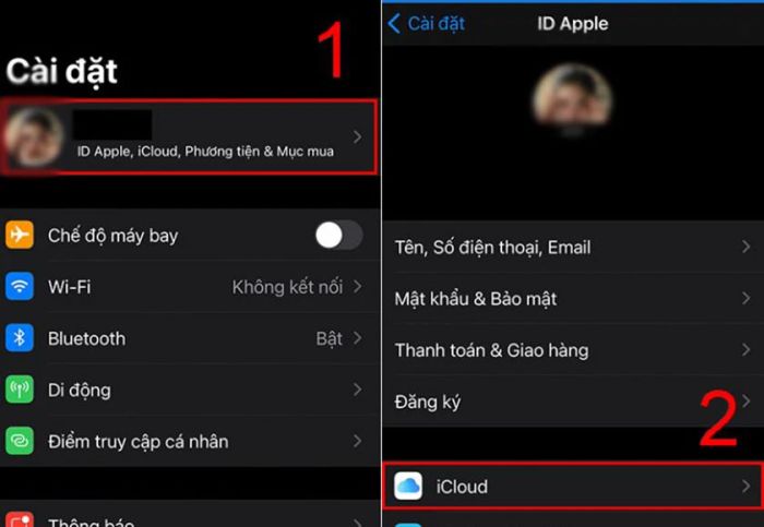 Vào Cài đặt