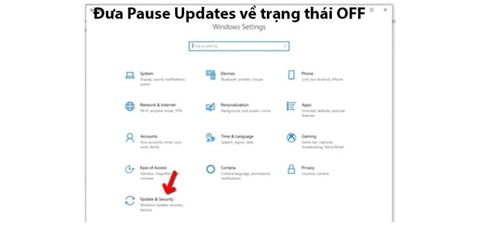 Giải pháp khắc phục lỗi không thể cập nhật Windows 10