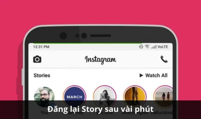 Đăng lại Story sau một thời gian ngắn