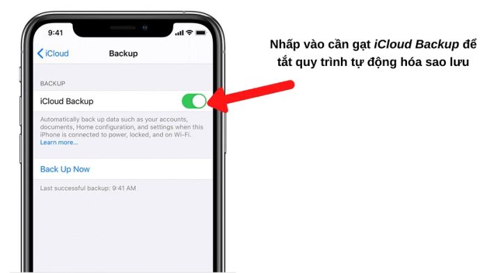 Cách tắt thông báo lỗi sao lưu iPhone không thành công