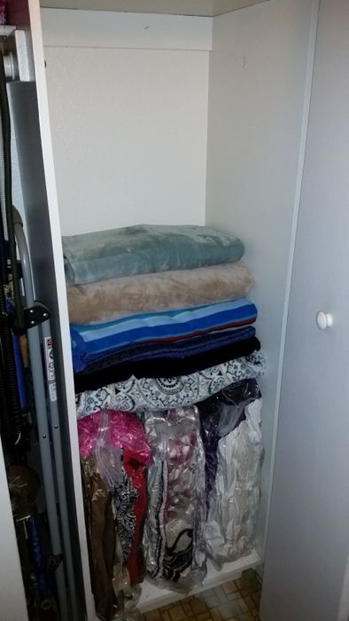 Reviewer's now tidy and organized closet