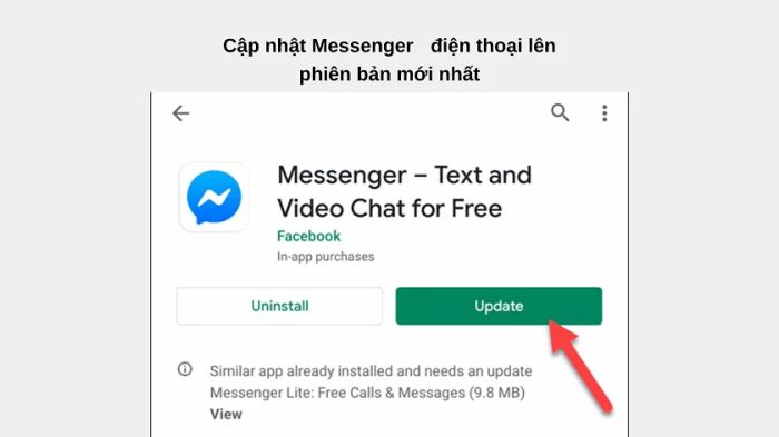 Cập nhật ứng dụng Messenger