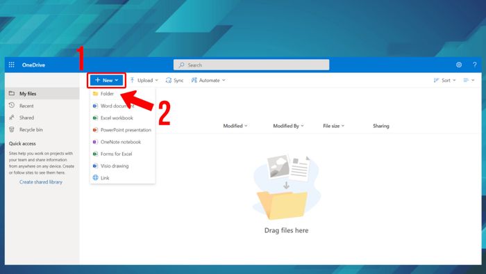 Hướng dẫn tải tệp lên OneDrive