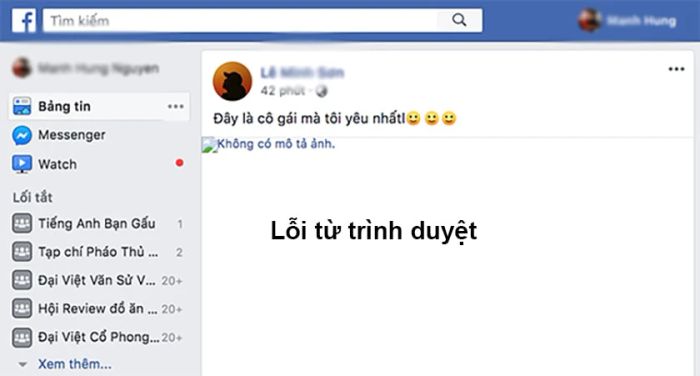 Nguyên nhân Facebook không hiển thị news feed