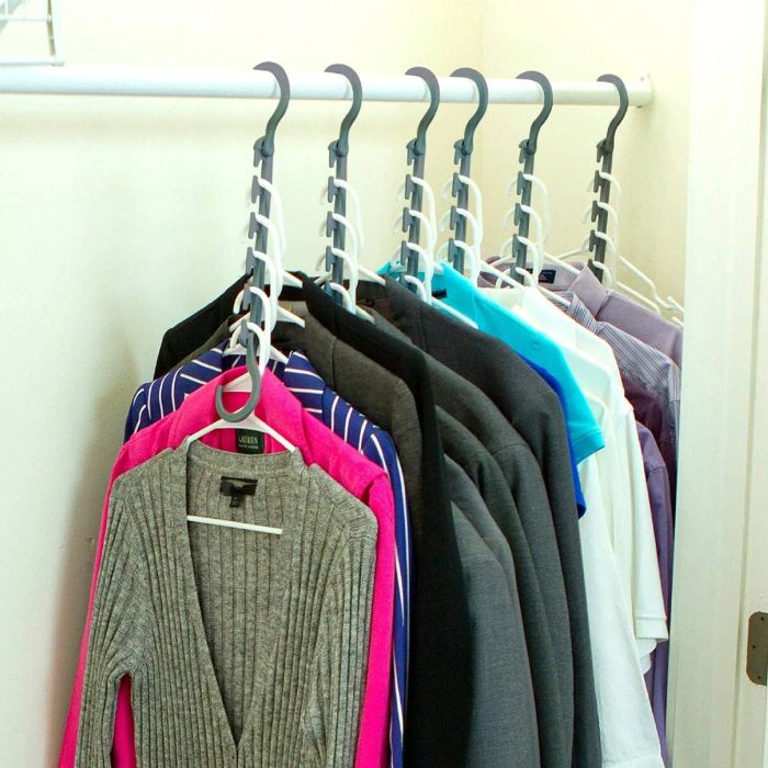 Product shown in use within a closet.