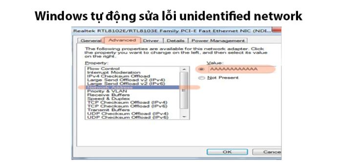 Cách để Windows tự động sửa lỗi 'Mạng không xác định'