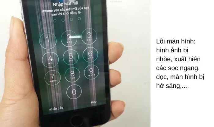 Lỗi màn hình điện thoại bị sọc