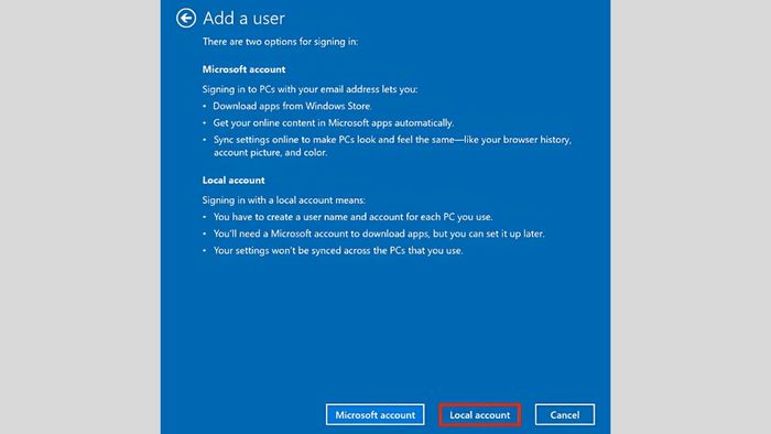 Tạo và chuyển đổi tài khoản Microsoft mới