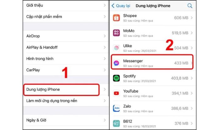 Sửa lỗi không thể vào Messenger