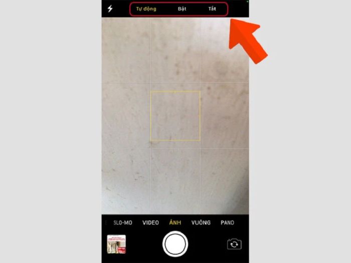Kích hoạt chế độ hỗ trợ đèn Flash khi chụp ảnh