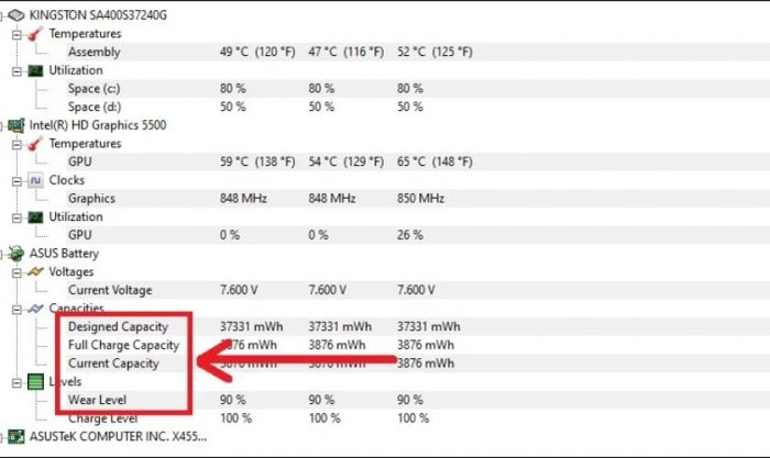 Cách kiểm tra pin laptop bị chai hiệu quả