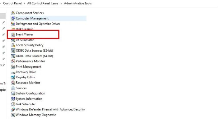 Truy cập vào Windows Logs để kiểm tra chi tiết kết quả.