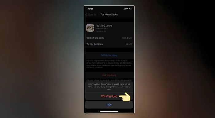 Xóa bớt dữ liệu của các ứng dụng để tiết kiệm bộ nhớ iPhone