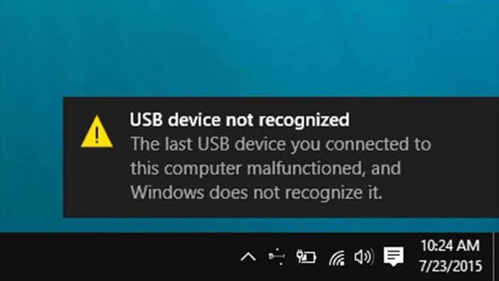 Cách khắc phục lỗi USB device not recognized đơn giản và hiệu quả