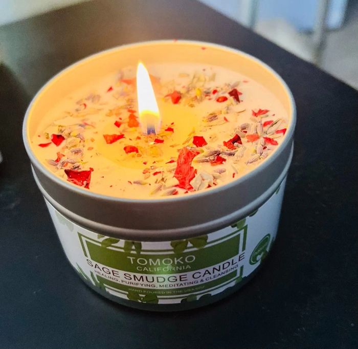 a reviewer image of the sage candle