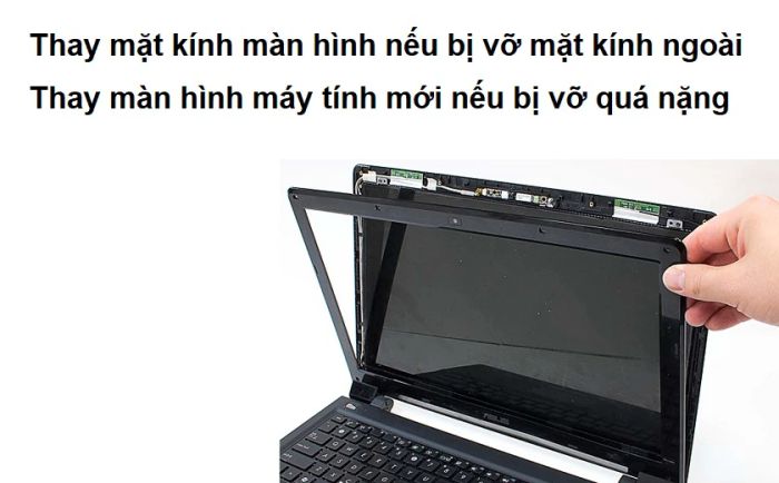 Khi màn hình laptop bị vỡ bên trong, liệu có nên thay mặt kính hay không?