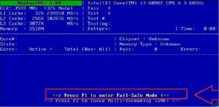 Kiểm tra lỗi RAM laptop bằng phần mềm Memtest86
