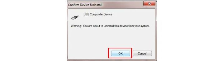 Do thiếu ký hiệu của USB