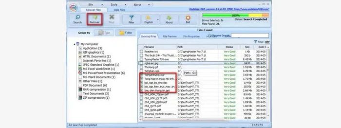 Undelete 360 là phần mềm phục hồi dữ liệu ổ cứng hiệu quả.
