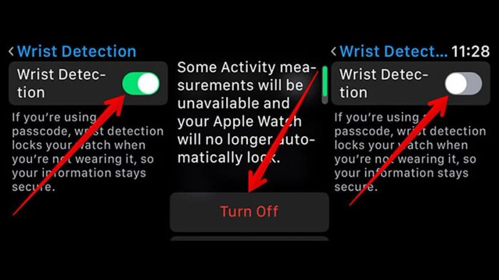 Kích hoạt tính năng Wrist Detection