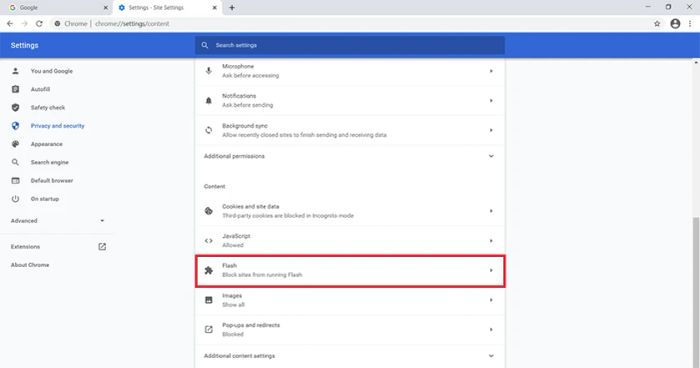 Lỗi không hỗ trợ Adobe Flash Player trên trình duyệt của bạn