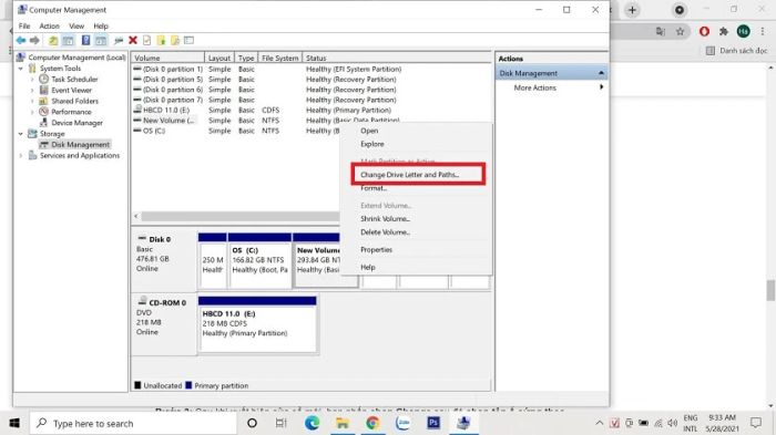 Laptop không nhận ổ cứng ngoài có thể là do ổ cứng chưa được gán tên hoặc kích hoạt. Hãy kiểm tra lại.