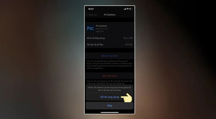 Gỡ bỏ các ứng dụng không cần thiết để tiết kiệm bộ nhớ iPhone