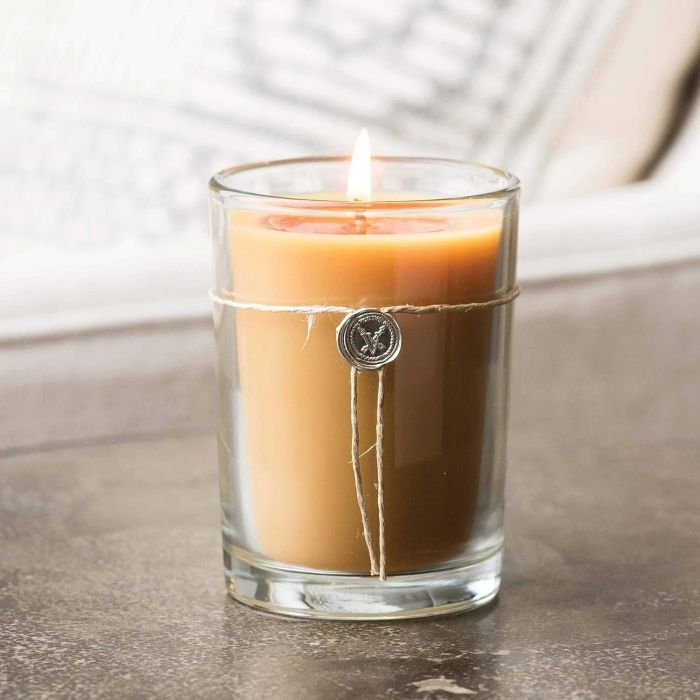 a glass candle