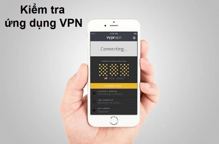 Kiểm tra ứng dụng VPN khi iPhone không tải được ứng dụng
