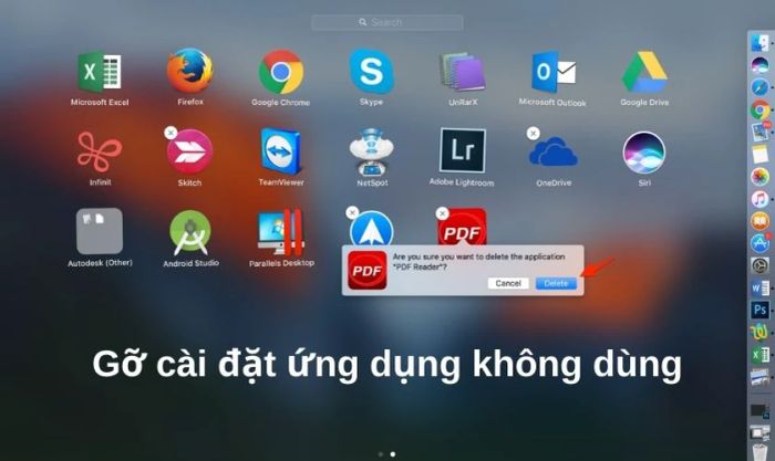 Gỡ bỏ những ứng dụng không cần thiết khi ổ cứng Macbook bị đầy