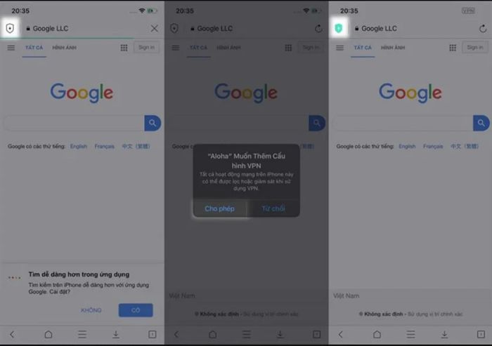 Khắc phục lỗi với trình duyệt tích hợp VPN