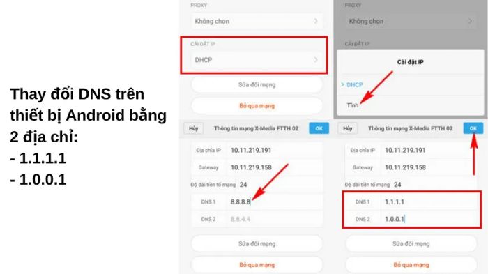 Cách thay đổi DNS trên điện thoại Android