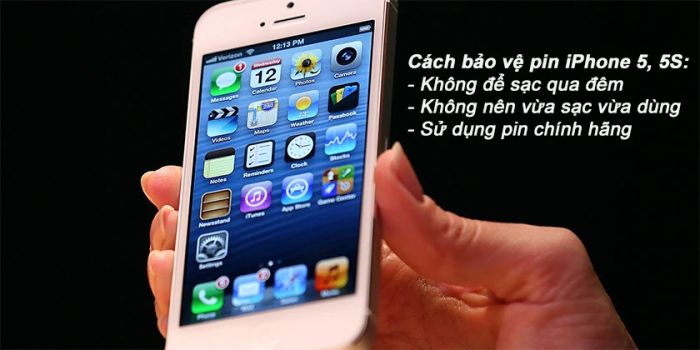 Hướng dẫn bảo vệ pin iPhone 5, 5S đúng cách