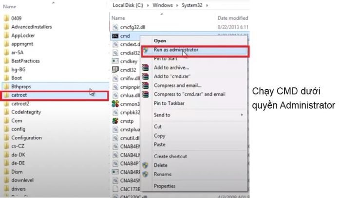 Chạy file Update với quyền “Run as Administrator”