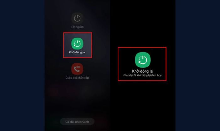 Khởi động lại thiết bị