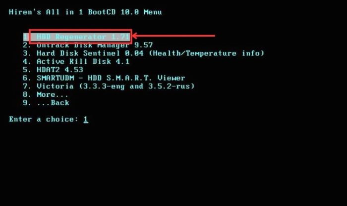 Chọn HDD Regenerator để khởi động chương trình