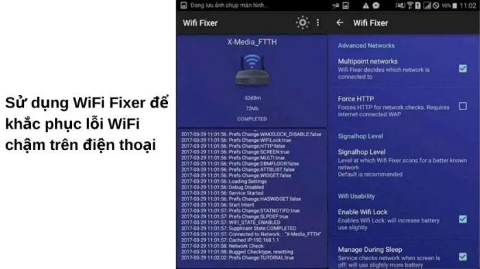 Dùng WiFi Fixer để xử lý tình trạng điện thoại bắt WiFi yếu