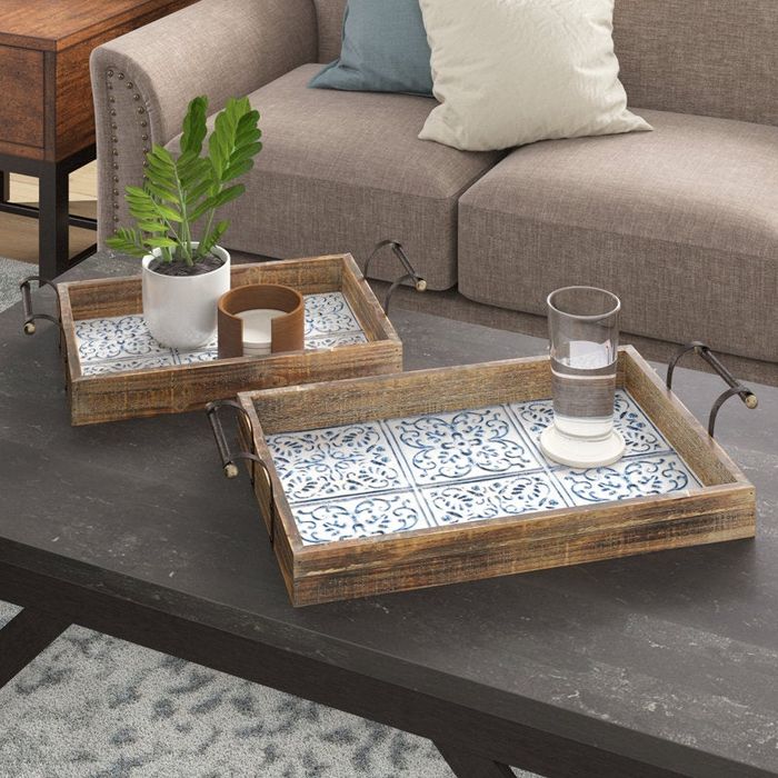 A set of decorative trays