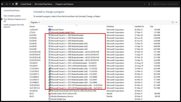 Có nên gỡ Microsoft Visual C++ khỏi máy tính không?