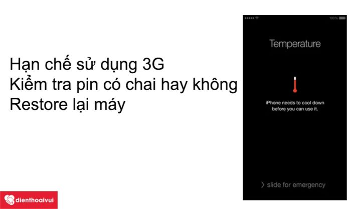 Giải quyết vấn đề iPhone 6 bị nóng máy và hao pin