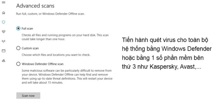 Quét virus toàn hệ thống